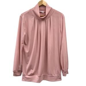 Diphi LiLi Top Womens XL Pink Mock Neck